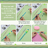 6Pcs 6 Colors 201 Stainless Steel Beadable Crochet Hooks FIND-FG0004-78-3