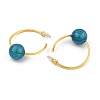 Round Brass Enamel Hoop Earrings for Women EJEW-Q391-35G-01-3