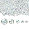 350Pcs 5 Styles Transparent Acrylic Beads MACR-FS0001-91-3