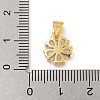 Rack Plating Brass Micro Pave Cubic Zirconia Pendants KK-G513-16G-3