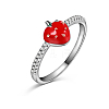 Anti-Tarnish Enamel Strawberry Finger Rings RJEW-Q814-10P-1