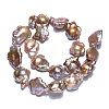 Baroque Natural Nucleated Keshi Pearl Beads Strands PEAR-S020-A02-4