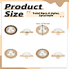 8Pcs 4 Styles Alloy Shank Buttons BUTT-LP0001-29-2