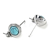 Synthetic Turquoise Stud Earring Findings KK-P283-04P-2