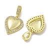 Rack Plating Brass Micro Pave Cubic Zirconia Pendants KK-E114-04G-04-2