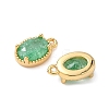Brass Crushed Ice Cut Cubic Zirconia Pendants KK-D024-24D-G-2