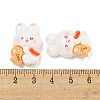 Christmas Rabbit Theme Opaque Resin Decoden Cabochons CRES-B022-04A-3