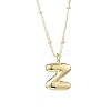 1Pc Initial Letter Brass Pendant Necklaces NJEW-YW0001-24Z-1