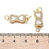 Brass Micro Pave Cubic Zirconia Box Clasps KK-U070-06G-3