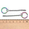 Ion Plating(IP) 304 Stainless Steel Split Key Ring Clasps X1-STAS-L226-009A-M-3