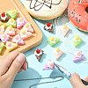 30Pcs 5 Colors Opaque Resin Imitation Food Pendants RESI-CJ0003-45-4