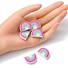 6Pcs Food Grade Eco-Friendly Silicone Focal Beads SIL-YW0001-04E-5