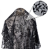 Polyester Leaf Lace Embroidery Fabrics DIY-WH20081-073A-7