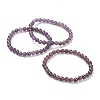 Natural Amethyst Beaded Stretch Bracelets BJEW-D446-B-47-7