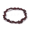 Natural Garnet Chips Beaded Stretch Bracelets for Women BJEW-JB10046-09-1