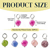 30Pcs Natural Colorful Tourmaline Dice Charms PALLOY-TA00369-4