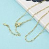 2MM Brass Figaro Chain Necklaces NJEW-P339-08G-2