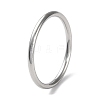 Non-Tarnish 304 Stainless Steel Simple Plain Band Finger Ring for Women Men RJEW-F152-01E-P-1