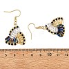 304 Stainless Steel with Glass Seed Beads Dangle Earrings EJEW-MZ00821-5