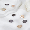 8Pcs 4 Colors 1-Hole Alloy Buttons BUTT-LP0001-88-1