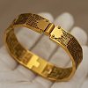 304 Stainless Steel Hollow Geometric Hinged Cuff Bangles for Women WG16A84-01-1