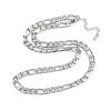 6MM 304 Stainless Steel Figaro Chain Necklaces for Women NJEW-G177-02P-4
