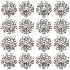 16Pcs 1-Hole Alloy Shank Buttons BUTT-GF0001-27-1