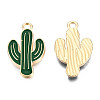 Light Gold Plated Alloy Pendants LS-ENAM-T009-12A-1