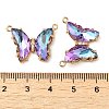 Brass Pave Faceted Glass Connector Charms FIND-Z020-03N-3