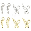 8Pcs 4 Styles Brass Pendants KK-CJ0004-13-1