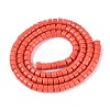 Opaque Solid Color Glass Beads Strands GLAA-N026-2x4mm-05-2
