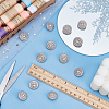 12PC 1-Hole Alloy Buttons DIY-FG0007-29P-5