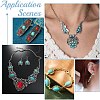80Pcs 10 Styles Natural Howlite & Synthetic Turquoise & Synthetic Malachite Cabochons G-AR0006-05-6