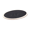 Oval Wooden Mini Chalkboard Signs AJEW-M035-01-3