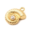 Brass Micro Pave Cubic Zirconia Charms KK-C117-02C-G-2