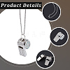 Alloy Crystal Rhinestone Whistle Pendant Necklaces NJEW-WH20001-24P-01-6