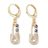 Real 18K Gold Plated Brass Dangle Leverback Earrings EJEW-L269-016G-06-1