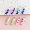 Alloy Enamel Pendants ENAM-A012-17B-G-1