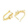 Brass Micro Pave Cubic Zirconia Hoop Earring Findings CU-CBAB5B4-07G-2