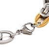 304 Stainless Steel Byzantine Chain Bracelets BJEW-B078-135GP-3