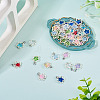 50Pcs Alloy & Glass Pendants PALLOY-TAC0239-5