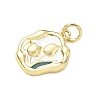 Brass Enamel Pendants KK-CBA3F25-09G-02-2
