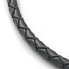Leather Braided Cord Bracelets BJEW-G675-06G-11-2