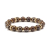 Gemstone Round Beaded Stretch Bracelet for Women BJEW-JB07708-2