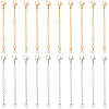20Pcs 2 Colors Brass End with Chain KK-BBC0019-10-1