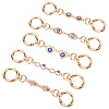 WADORN 1 Set Alloy Enamel Evil Eye Links Bag Strap Extenders FIND-WR0006-11-1