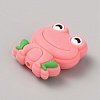 Frog Food Grade Eco-Friendly Silicone Focal Beads SIL-WH0006-29C-2