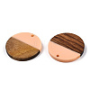 Resin & Wood Pendants X-RESI-S358-02B-07-3