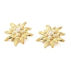 304 Stainless Steel Shell Pearl Flower Stud Earrings for Women EJEW-U020-24G-2