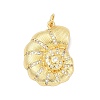 Brass Micro Pave Cubic Zirconia Pendants KK-H203-07G-1